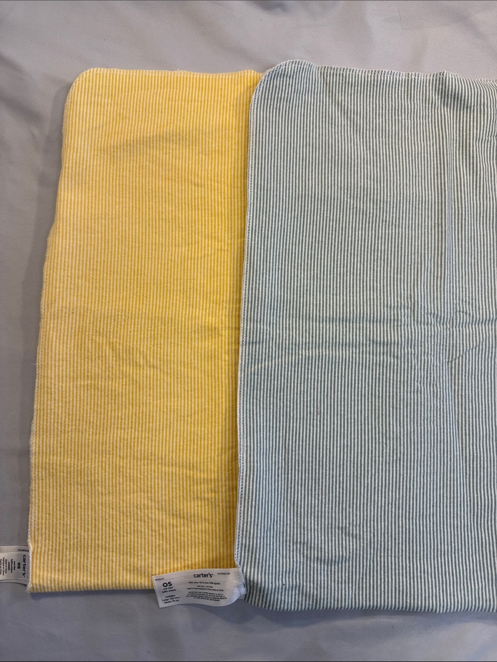 Carter's Ribbed Kids flannel receiving blanket Set